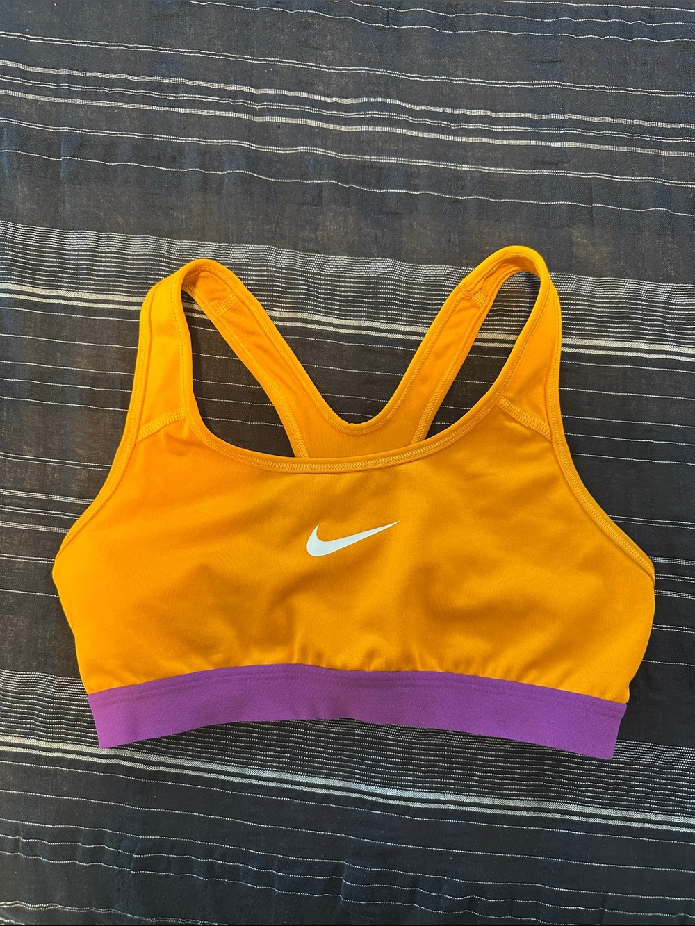 Nike Women’s Orange Sports Bikini Top with Purple Band
